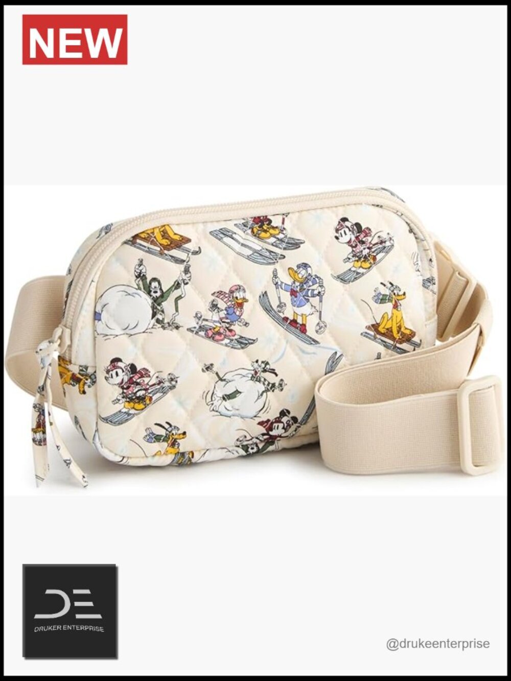 Premium Cotton Disney Woodward Small Belt Bag with Multiple Pockets